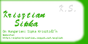 krisztian sipka business card